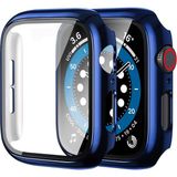NovStrap Apple Watch Seri 7 8 9 41mm ile Uyumlu Ekran Kasa Koruyucu Kapak Kılıf 360 Tam Koruma - Mavi