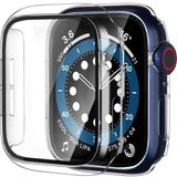 NovStrap Apple Watch Seri 7/8/9 45mm ile Uyumlu Ekran Kasa Koruyucu Kapak Kılıf 360 Tam Koruma - Şeffaf