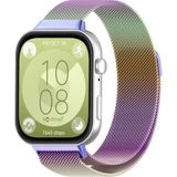 NovStrap Huawei Watch Fit 3 / Fit 4 / Fit 4 Pro ile Uyumlu Kordon Kayış Metal Hasır Örgü Çelik Kordon GÖKKUŞAĞI