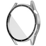 NovStrap Huawei Watch GT3 46mm Uyumlu Ekran Koruyucu Temperli Cam ve Kasa Koruyucu Sert PC GÜMÜŞ