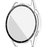 Novstrap Huawei Watch Gt3 46MM Uyumlu Ekran Koruyucu Temperli Cam ve Kasa Koruyucu Sert Pc - Şeffaf