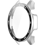 NovStrap Huawei Watch GT4 46mm ile Uyumlu Ekran Koruyucu Temperli Cam Kasa Koruyucu Sayısal Kadranlı GÜMÜŞ