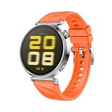 NovStrap Huawei Watch Gt4 / Gt5 / Gt6 41mm ile Uyumlu Kordon (18mm Pimli) Lansman Prizma Silikon Kayış 21-TURUNCU