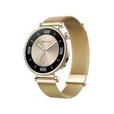 NovStrap Huawei Watch Gt6 41mm Gt4 41mm Gt5 41mm ile Uyumlu Kordon (18mm) Çift Mıknatıslı Lansman Metal Hasır Çelik Kayış GOLD