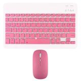 NovStrap İpad Air 11 inç/Pro 11 (M3/M2) Çip 2025-2024 ile Uyumlu Bluetooth Klavye Mouse Seti PEMBE KOYU