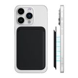 NovStrap İphone 17 16 15 14 13 12 Magsafe Ile Uyumlu Manyetik Suni Deri Kartlık Cüzdan Wallet Güçlü 6 Mıknatıslı