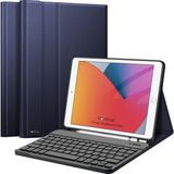 NovStrap Novstap Apple iPad Air 3 10.5 Inç / iPad Pro 10.5 Inç Uyumlu Bluetooth Klavyeli Kılıf Kalem Bölmeli - Lacivert