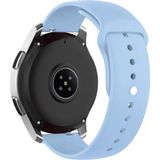 Novstrap Samsung Galaxy Watch 6 Seri 40-44MM Classic 43-47MM ile Uyumlu Kordon (20 Mm) Soft Silikon - 20mm Pimli - Açık Mavi