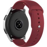 Novstrap Samsung Galaxy Watch 6 Seri 40-44MM Classic 43-47MM ile Uyumlu Kordon (20 Mm) Soft Silikon - 20mm Pimli - Koyu Kırmızı