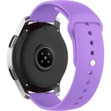 Novstrap Samsung Galaxy Watch 6 Seri 40-44MM Classic 43-47MM ile Uyumlu Kordon (20 Mm) Soft Silikon - 20mm Pimli - Lila