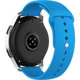 Novstrap Samsung Galaxy Watch 6 Seri 40-44MM Classic 43-47MM ile Uyumlu Kordon (20 Mm) Soft Silikon - 20mm Pimli - Mavi