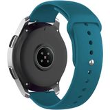 Novstrap Samsung Galaxy Watch 6 Seri 40-44MM Classic 43-47MM ile Uyumlu Kordon (20 Mm) Soft Silikon - 20mm Pimli - Petrol Mavisi
