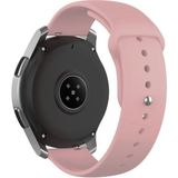 Novstrap Samsung Galaxy Watch 6 Seri 40-44MM Classic 43-47MM ile Uyumlu Kordon (20 Mm) Soft Silikon - 20mm Pimli - Pudra - Pembe