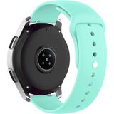 Novstrap Samsung Galaxy Watch 6 Seri 40-44MM Classic 43-47MM ile Uyumlu Kordon (20 Mm) Soft Silikon - 20mm Pimli - Turkuaz