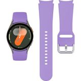 NovStrap Samsung Galaxy Watch 7 6 5 Pro 4 Fe 40 42 43 44 45 46 47 Mm Uyumlu Kordon Tam Kapatan Pimli Silikon - Açık Mor