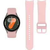 NovStrap Samsung Galaxy Watch 7 6 5 Pro 4 Fe 40 42 43 44 45 46 47 Mm Uyumlu Kordon Tam Kapatan Pimli Silikon - Açık Pembe