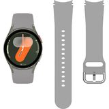 NovStrap Samsung Galaxy Watch 7 6 5 Pro 4 Fe 40 42 43 44 45 46 47 Mm Uyumlu Kordon Tam Kapatan Pimli Silikon - Gümüş