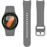 Novstrap Samsung Galaxy Watch 7 6 5 Pro 4 Fe 40 42 43 44 45 46 47 mm Uyumlu Kordon Tam Kapatan Pimli Silikon - Koyu Gri