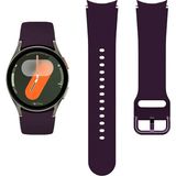 Novstrap Samsung Galaxy Watch 7 6 5 Pro 4 Fe 40 42 43 44 45 46 47 mm Uyumlu Kordon Tam Kapatan Pimli Silikon - Koyu Mor