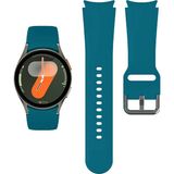 NovStrap Samsung Galaxy Watch 7 6 5 Pro 4 Fe 40 42 43 44 45 46 47 Mm Uyumlu Kordon Tam Kapatan Pimli Silikon - Petrol Mavisi