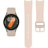 Novstrap Samsung Galaxy Watch 7 6 5 Pro 4 Fe 40 42 43 44 45 46 47 mm Uyumlu Kordon Tam Kapatan Pimli Silikon - Pink Sand