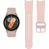 NovStrap Samsung Galaxy Watch 7 6 5 Pro 4 Fe 40 42 43 44 45 46 47 Mm Uyumlu Kordon Tam Kapatan Pimli Silikon - Pudra - Pembe