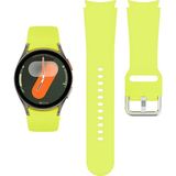 NovStrap Samsung Galaxy Watch 7 6 5 Pro 4 Fe 40 42 43 44 45 46 47 Mm Uyumlu Kordon Tam Kapatan Pimli Silikon - Sarı