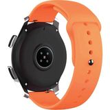 NovStrap Samsung Galaxy Watch 7 Fe 4 5 Pro 6 Classic 40 42 43 44 45 46 47 Mm Uyumlu Kordon (20 Mm) Silikon Kordon Kayış - Açık Turuncu