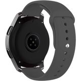 NovStrap Samsung Galaxy Watch 7 Fe 4 5 Pro 6 Classic 40 42 43 44 45 46 47 Mm Uyumlu Kordon (20 Mm) Silikon Kordon Kayış - Koyu Gri