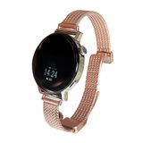 NovStrap Samsung Galaxy Watch 7 Fe 6 5 4 40-42-43-44-45-46-47 Mm ile Uyumlu Kordon 20mm Luxury Slim Metal Hasır ROSE GOLD-PEMBE