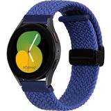 NovStrap Samsung Galaxy Watch 7 Fe 6 5 Pro 4 40 42 43 44 45 46 47 Mm ile Uyumlu Kordon Flexible Magnet Tokalı - (20 MM) PİMLİ - Lacivert