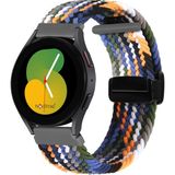 NovStrap Samsung Galaxy Watch 7 Fe 6 5 Pro 4 40 42 43 44 45 46 47 Mm ile Uyumlu Kordon Flexible Magnet Tokalı - (20 MM) PİMLİ - Turuncu - Siyah