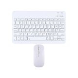 Novstrap Samsung Uyumlu Galaxy Tab A11 Plus İle Türkçe Q Bluetooth Klavye Mouse Seti Şarjlı Optik beyaz