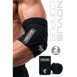 NOVUS CORPUS NO CO Fitness Dirsek Sargısı Sakatlık Önleyici Destekleyici Spor Dirseklik Elbow Wraps Crossfit Bandajı - 2 Adet