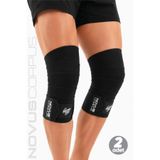 NOVUS CORPUS NO CO Fitness Diz Bandajı Knee Wraps Ağırlık Crossfit Dizliği Sarmalı Dizlik Cırt Bantlı - 2 Adet
