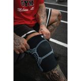 Novus Corpus NoCo 2'li Fitness Spor Dizlik Unisex Knee Sleeve Spor Antrenman Destek Koşu Gym Ortopedik Dizlik - Siyah - Gri