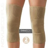 Novus Corpus NoCo 2'li Ortopedik Fitness Spor Dizlik Knee Sleeve Spor Antrenman Destek Gym Ortopedik Dizlik - Bej