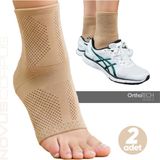 Novus Corpus NoCo 2'li Ortopedik Spor Ayak Bilekliği Unisex Spor Antrenman Gym Koşu Fitness Ayak Bileği Koruyucu - Bej