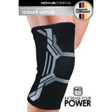Novus Corpus NoCo Fitness Spor Dizlik Unisex Knee Sleeve Spor Antrenman Destek Koşu Gym Ortopedik Dizlik - 1 Adet - Siyah - Gri