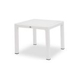 Novussi 90*90 Beyaz Classi Rattan Camlı Masa R.003