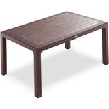 Novussi Classi 150 Rattan Dikdörtgen Camsız Masa - Kahverengi