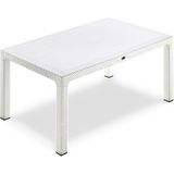 Novussi Classi 150 Rattan Dikdörtgen Masa Camsız - Beyaz