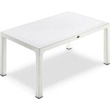 Novussi Classi 150 Rattan Dikdörtgen Masa Camsız - Beyaz