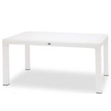 Novussi Classi 150G Rattan Beyaz Dikdörtgen Camlı Masa