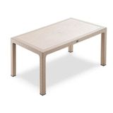Novussi Classi 150G Rattan Cappucino Dikdörtgen Camli Masa