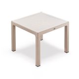 Novussi Classi 90x150 cm Açık Kahverengi Rattan Efektli Camlı Masa Takımı