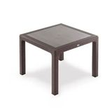 Novussi Classi 90x150 cm Koyu Kahverengi Rattan Efektli Camlı Masa Takımı
