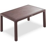 Novussi Classi 90x150 Rattan Dikdörtgen Masa - Kahverengi