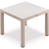 Novussi Classi 90x90 Kare Camlı Masa (Cappuccino)