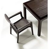 Novussi Liverno Rattan 6 Kisilik Masa Takimi Bahce Takimi 90X150 Kahverengi